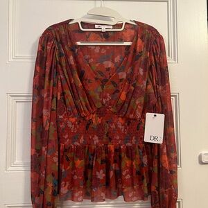 DR2 Women's Multicolor Floral Blouse